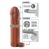 X-TENSION Perfect 2 - heregyűrűs péniszköpeny (19cm) - sötét natúr