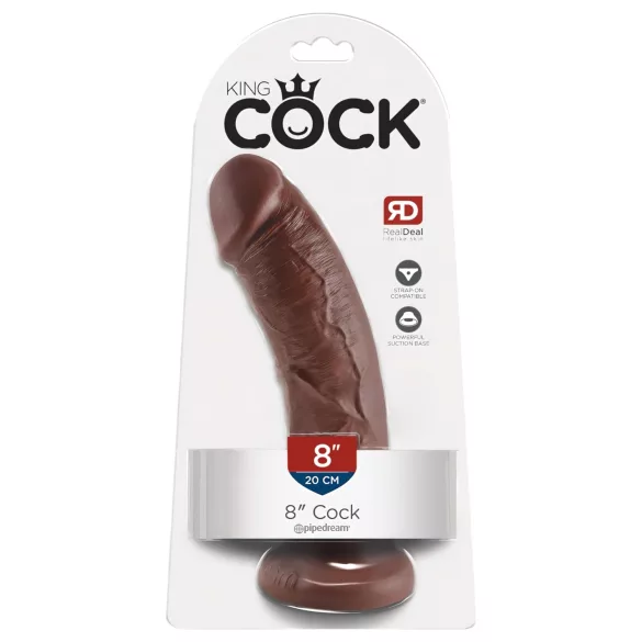King Cock 8 dildó (20 cm, barna)