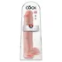 King Cock 15 - tapadókorongos, herés dildó (38 cm, natúr)
