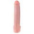 King Cock 15 - tapadókorongos, herés dildó (38 cm, natúr)
