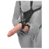 King Cock Strap-on 10 - üreges felcsatolható dildó 25 cm