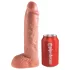 King Cock Strap-on 10 - üreges felcsatolható dildó 25 cm