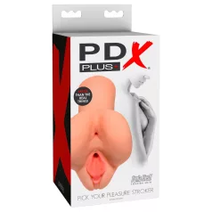   PDX Pick Your Pleasure - 2in1 élethű maszturbátor (testszínű)