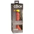 King Cock Elite 6 - tapadókorongos, élethű dildó (15cm) - sötét