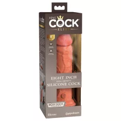   King Cock Elite 8 - tapadókorongos dildó (20cm) - sötét natúr