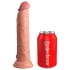 King Cock Elite 9 - tapadókorongos, élethű dildó (23cm) - natúr