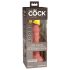 King Cock Elite 6 - tapadókorongos vibrátor (15cm) - natúr