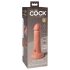 King Cock Elite 6 - tapadókorongos vibrátor (15cm) - natúr