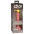 King Cock Elite 6 - élethű vibrátor 15cm (sötét natúr)
