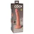 King Cock Elite 7 - tapadókorongos, rádiós vibrátor 18 cm (natúr)