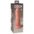 King Cock Elite 8 - tapadókorongos vibrátor (20cm) - natúr