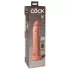 King Cock Elite 9 - tapadókorongos vibrátor 23cm - natúr