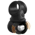 King Cock Crown Jewels - rezgő péniszgyűrű (fekete)