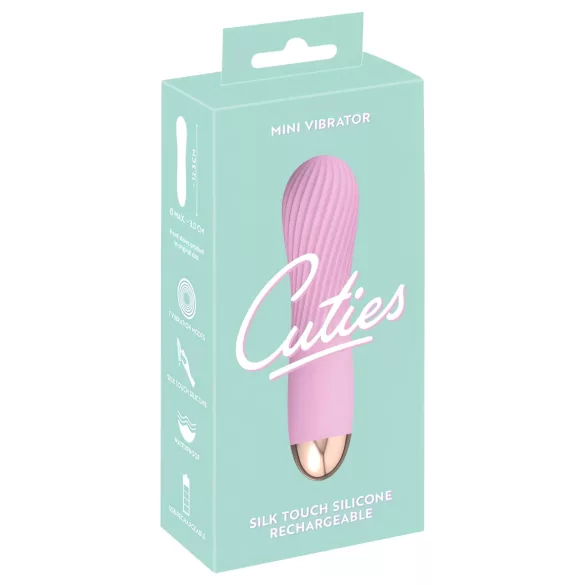Cuties Mini - akkus, vízálló, spirál vibrátor (pink)
