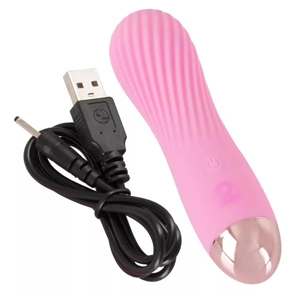 Cuties Mini - akkus, vízálló, spirál vibrátor (pink)