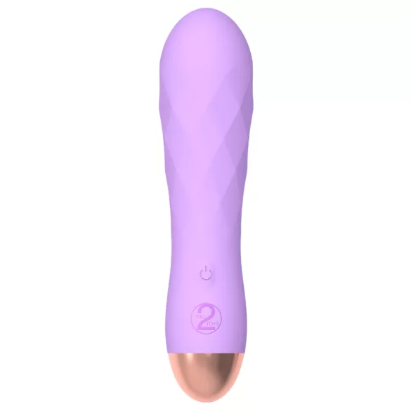 Cuties Mini - akkus, vízálló, rácsos vibrátor (lila)