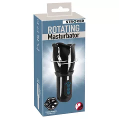   STROKER Rotating - akkus, forgó műszáj maszturbátor (fekete)