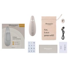   Womanizer Premium 2 - akkus, vízálló csiklóizgató (fehér)