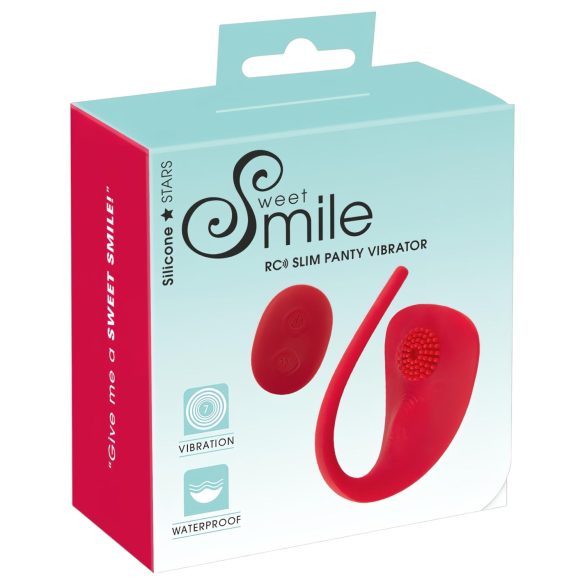 SMILE Slim Panty - akkus, rádiós csikló vibrátor (piros)