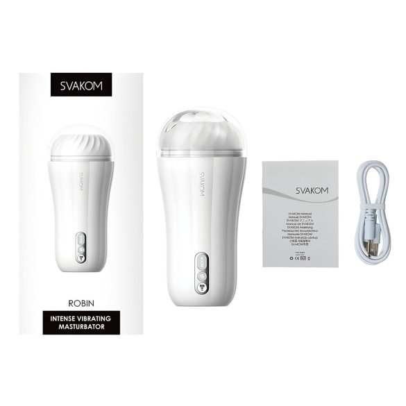 Svakom Robin - akkus maszturbátor (fehér)