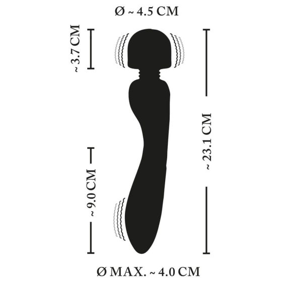 XOUXOU - akkus, elektro masszírozó vibrátor (fekete)