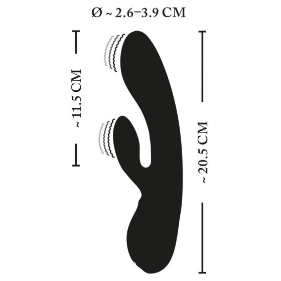 XOUXOU - akkus, csiklókaros elektro vibrátor (fekete)