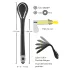 Penis Plug Dilator - akkus, vibrációs dilátor (1 cm, fekete)