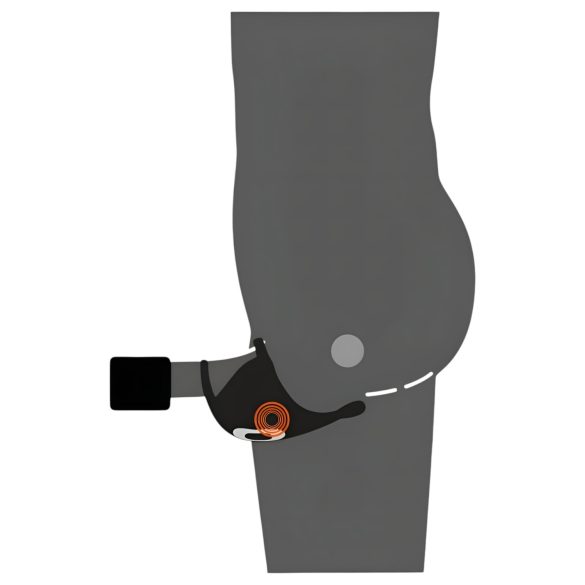 Rebel - akkus, péniszgyűrű és here vibrátor (fekete)