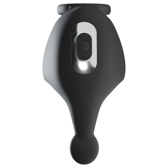 Rebel - akkus, péniszgyűrű és here vibrátor (fekete)