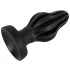 ANOS - bordázott puha butt plug - 7cm (fekete)