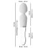 Liaison Wand - szilikon-üveg LED-es vibrátor (átlátszó)