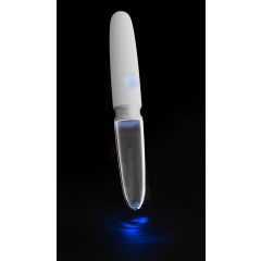  Liaison - akkus, szilikon-üveg LED vibrátor (áttetsző-fehér)