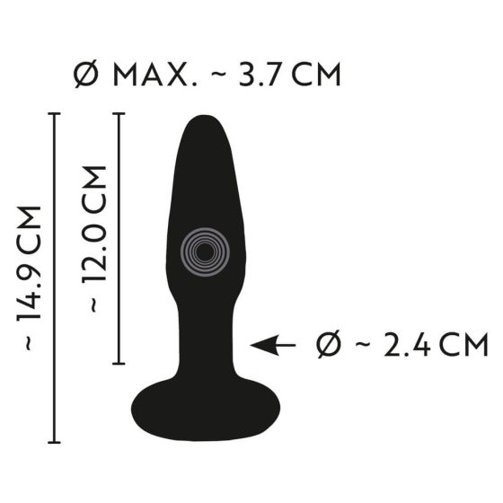 ANOS - akkus, vízálló anál vibrátor (fekete)