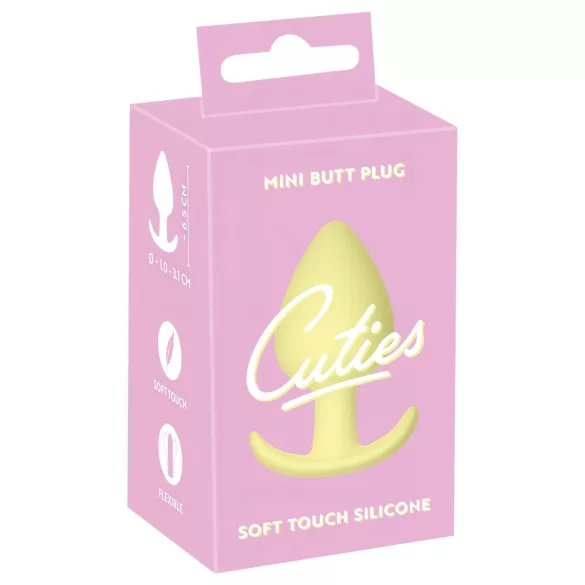 Cuties Mini Butt Plug - szilikon anál plug - sárga (3,1cm)