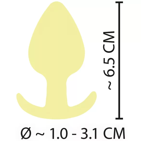 Cuties Mini Butt Plug - szilikon anál plug (sárga)