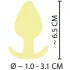 Cuties Mini Butt Plug - szilikon anál plug (sárga)