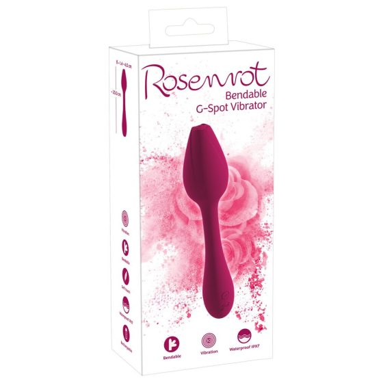 You2Toys Rosenrot - hajlítható rózsabimbó G-pont vibrátor (vörös)
