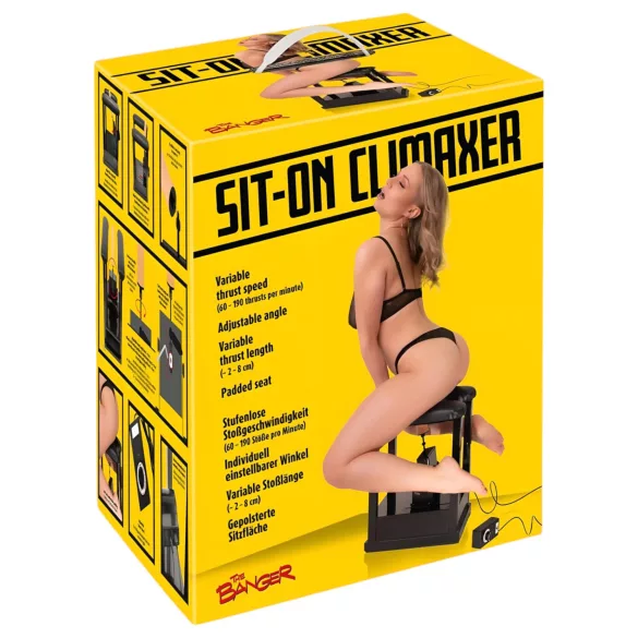 The Banger Sit-On-Climaxer - ráülős hálózati szexgép (fekete)
