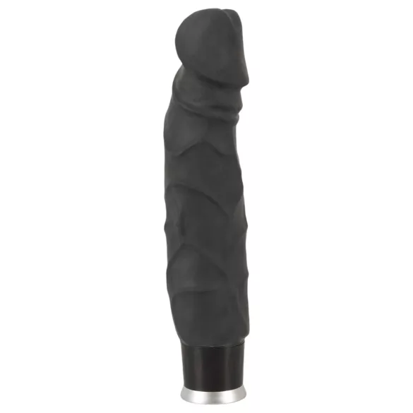 Nature Skin - élethű vibrátor (fekete, 22 cm)
