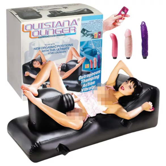 NMC - Louisiana Lounger - szexgép beépített vibrátorral (fekete)