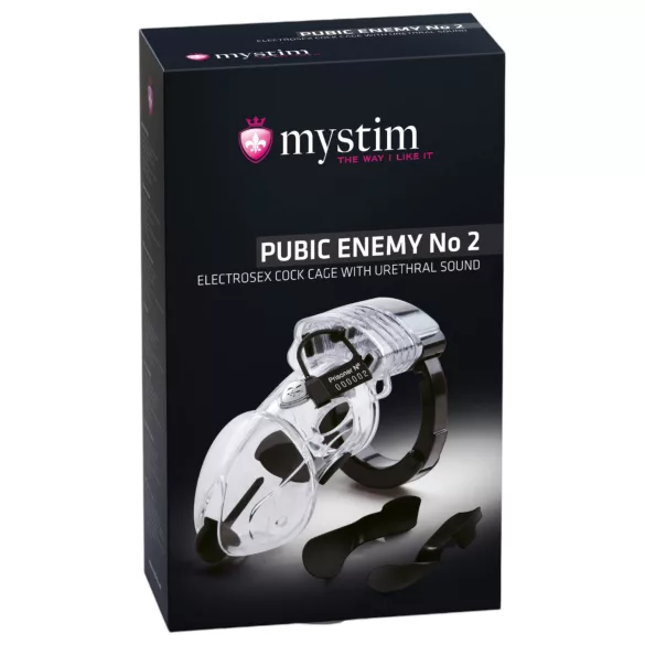 mystim Pubic Enemy No 2 - elektro pénisz ketrec