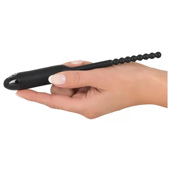 You2Toys Pearl Dilator - gömbös húgycső vibrátor - 0,8cm (fekete)