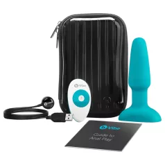 b-Vibe - forgó gyöngyös, akkus anál vibrátor (türkiz)