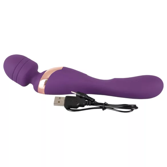 Javida Double - masszírozó vibrátor (lila)