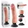 King Cock 9 tapadókorongos vibrátor (23 cm, natúr)