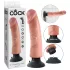 King Cock 9 tapadókorongos vibrátor (23 cm, natúr)