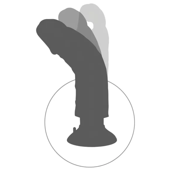 King Cock 9 tapadókorongos vibrátor (23 cm, natúr)