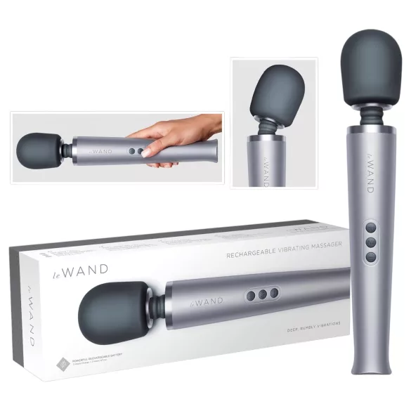 le Wand - exkluzív, akkus masszírozó vibrátor (ezüst)