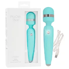   Pillow Talk Cheeky Wand - akkus masszírozó vibrátor (türkiz)