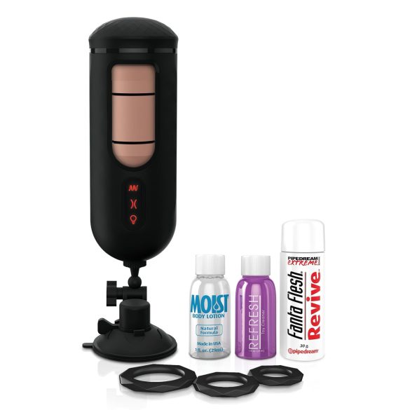 PDX Elite Mega Milker - vibráló, péniszfejő műpunci (fekete)